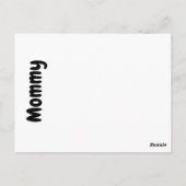 Postale Carte flash maman (Dos)