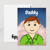 Postale Carte flash papa (Devant / Derrière)