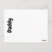 Postale Carte flash papa (Dos)