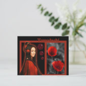 Postale carte fleur coquelicot (Debout devant)
