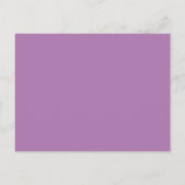 Postale Carte Fleurie Violette Aquarelle avec Message Pers (Dos)