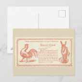 Postale Carte Flirtant (Devant / Derrière)