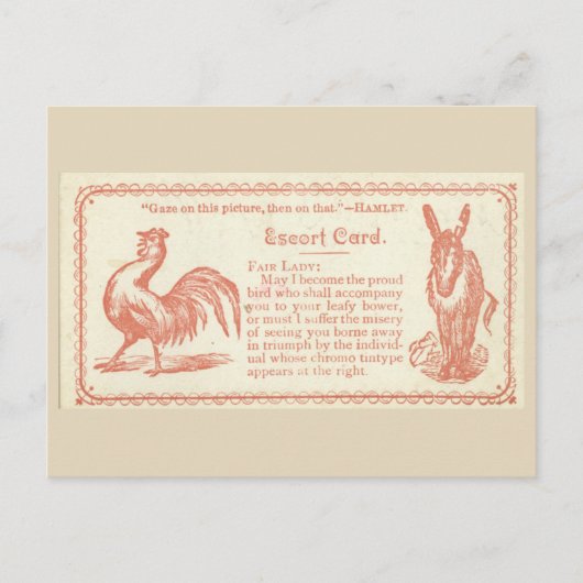 Postale Carte Flirtant (Devant)