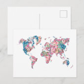 Postale Carte Floral World (Devant / Derrière)
