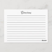 Postale Carte florale de recette de pot rose de thé de cru (Dos)