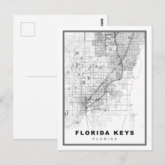 Postale Carte Florida Keys (Devant / Derrière)