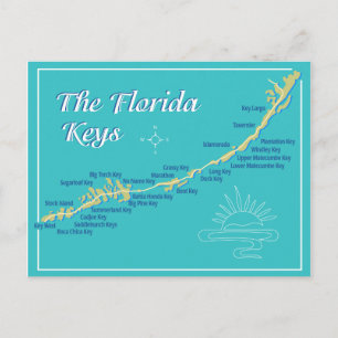 Postale Carte Florida Keys
