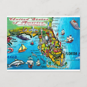 Postale Carte Florida USA