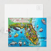 Postale Carte Florida USA (Devant / Derrière)