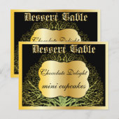 Postale Carte Forest Gold Dessert ou Candy Buffet Table (Devant / Derrière)