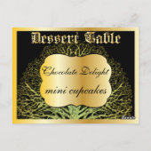 Postale Carte Forest Gold Dessert ou Candy Buffet Table (Dos)