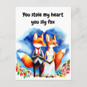Postale Carte Fox Valentine's Day (Devant)