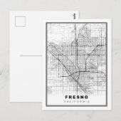 Postale Carte Fresno (Devant / Derrière)