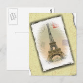 Postale Carte Fron Paris (Devant / Derrière)