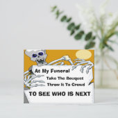 Postale Carte funéraire comique (Debout devant)