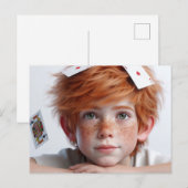 Postale Carte garçon (Devant / Derrière)