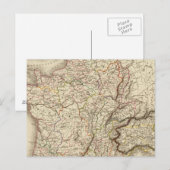 Postale Carte générale de la Gaule (Devant / Derrière)