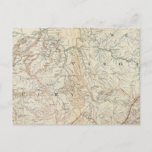Postale Carte géographique VI (Devant)