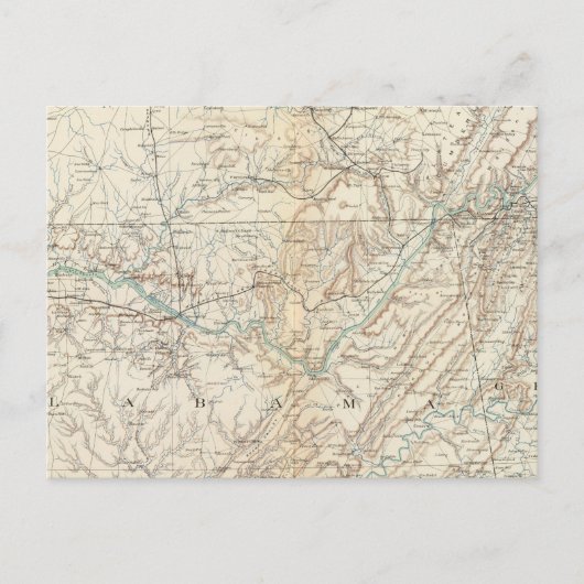 Postale Carte géographique XIV (Devant)