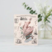 Postale Carte géologique de l'Écosse (Debout devant)