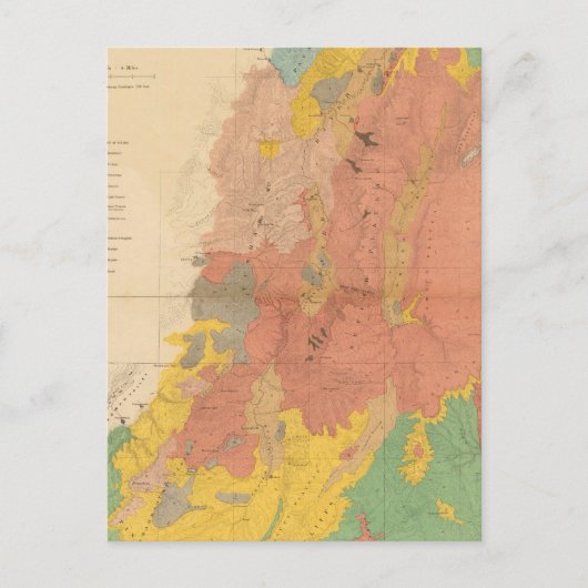 Postale Carte géologique de l'Utah (Devant)