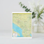 Postale Carte géopolitique des Balkans centraux (Debout devant)