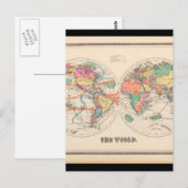 Postale Carte gériatrique 20_Maps du monde de l'antiquité (Devant / Derrière)
