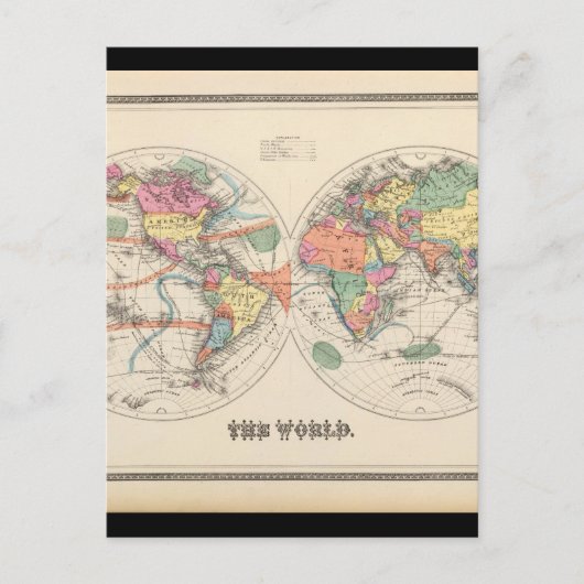 Postale Carte gériatrique 20_Maps du monde de l'antiquité (Devant)