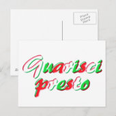 Postale Carte Get Well (Devant / Derrière)