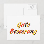 Postale Carte Get Well (Devant / Derrière)