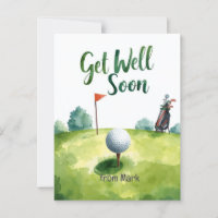 Carte Golf Get Well Soon - Watercolor Golf Course