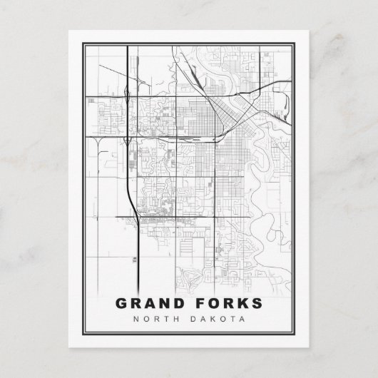 Postale Carte Grand Forks (Devant)