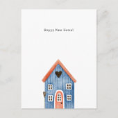 Postale Carte graphique Blue House Illustration à la carte (Devant)