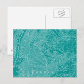 Postale Carte graphique de New York (Devant / Derrière)