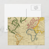Postale Carte gravée dans le monde (Devant / Derrière)