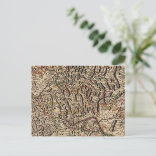 Postale Carte gravée de la vallée du Rhin (Debout devant)