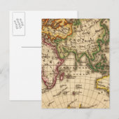 Postale Carte gravée de l'hémisphère oriental (Devant / Derrière)