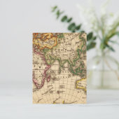 Postale Carte gravée de l'hémisphère oriental (Debout devant)