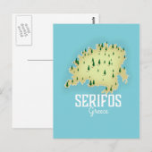 Postale Carte grecque Serifos Affiche illustrée (Devant / Derrière)