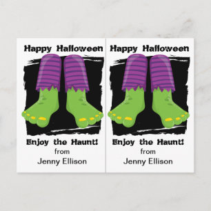 Postale Carte Halloween de fête scolaire aux pieds de mons