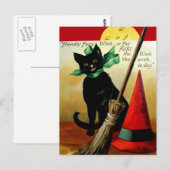 Postale Carte Halloween vintage (Devant / Derrière)