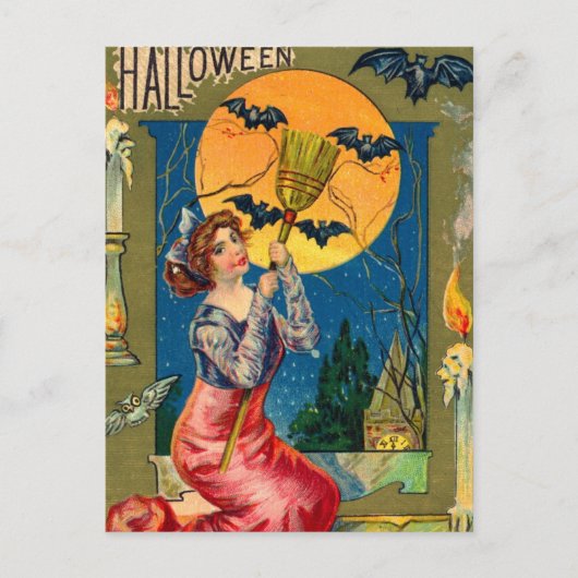 Postale Carte Halloween vintage (Devant)