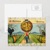 Postale Carte Halloween vintage (Devant / Derrière)