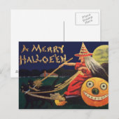Postale Carte Halloween vintage (Devant / Derrière)