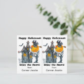 Postale Carte Haunted House Witch School Party Halloween (Debout devant)