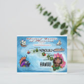 Postale Carte Hawaii USA (Debout devant)
