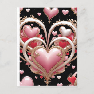 Postale Carte Heart Post