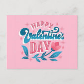 Postale Carte heureuse Sainte-Valentin (Devant)