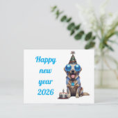 Postale Carte hilarante de Nouvel An (Debout devant)