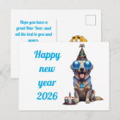 Postale Carte hilarante de Nouvel An (Devant / Derrière)